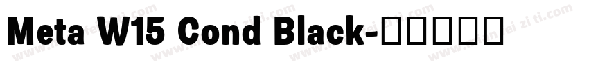 Meta W15 Cond Black字体转换